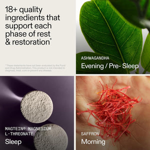 AG1 AGZ Sleep Drink – 30-Count Calming Sleep Aid Powder, Melatonin-Free Nighttime Blend with Magnesium, Ashwagandha, Saffron & Valerian – Herbal & Adaptogen Drink Mix (Chocolate Mint)