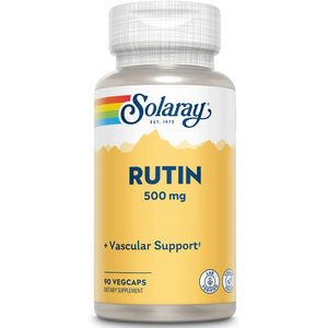 SOLARAY Rutin - 500 Mg per Serving, Rutin Supplement for Men and Women, Bioflavonoids Supplement, Supports Vein & Vascular Health, Blood Circulation, and Wellness - 90 Count Vegcaps