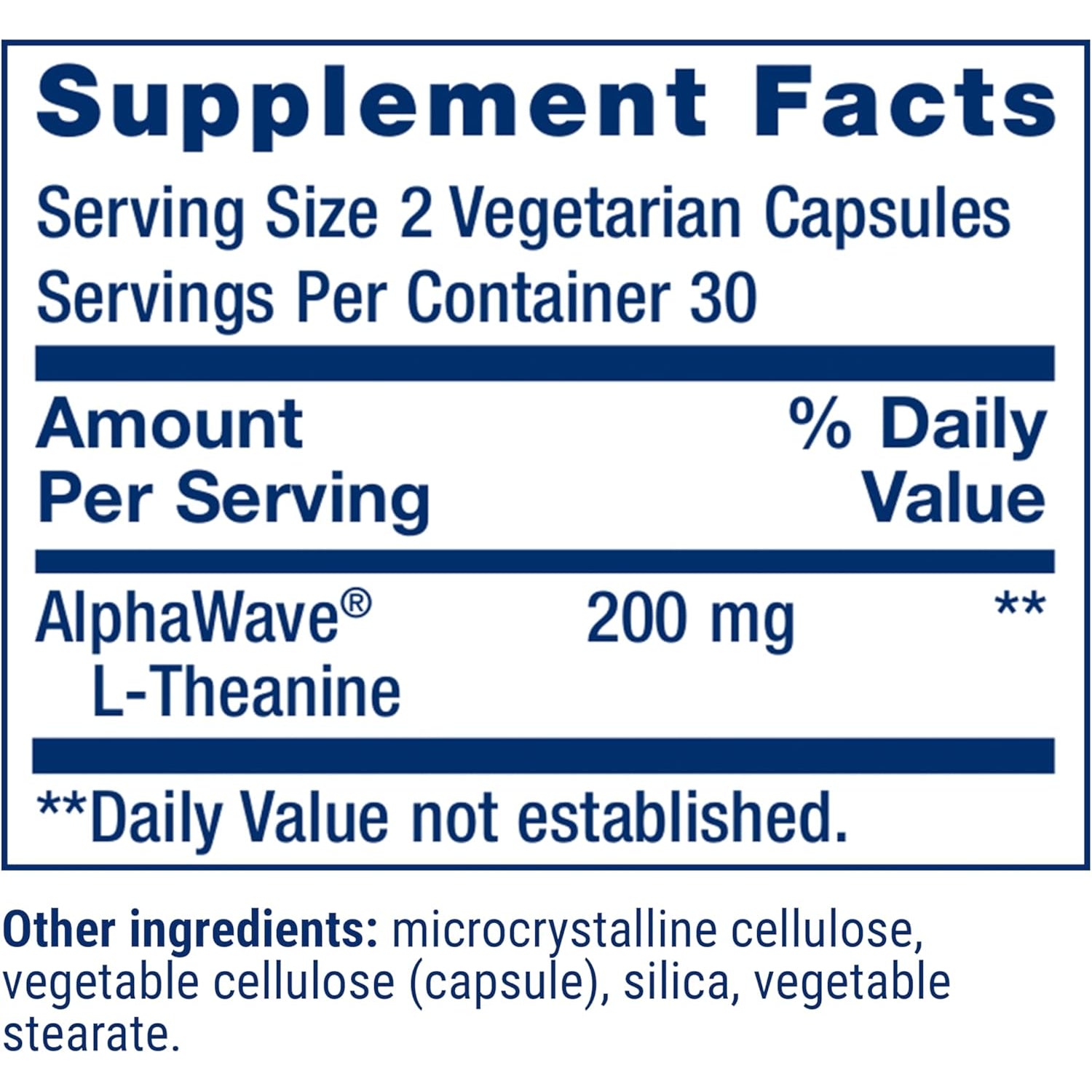Life Extension L-Theanine, Amino Acid Theanine, Calm, Relaxation, Mood, Gluten-Free, Non-Gmo, Vegetarian, 200 Mg, 60 Capsules