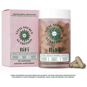 Vital Source Nutrition - Bifi Capsules - Beef Organ Primal Blend - Premium Ancestral Supplements for Women - Supports Hormone Health, Energy, & Stamina - Daily Vitality - No Artificial Ingredients