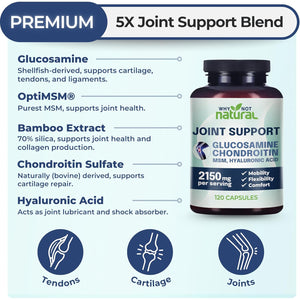 Why Not Natural Glucosamine Chondroitin, MSM, Joint Support Supplements - Knee Pain Joints Health Suppplement