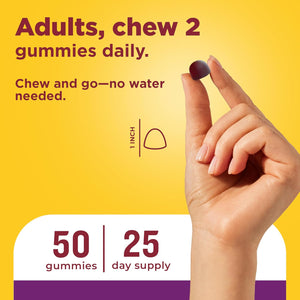 Nature Made Probiotic + Prebiotic Fiber Gummies for Daily Gut Health, Fiber Supplement with Probiotics for Digestive Health Support, 50 Gummies, 25 Day Supply
