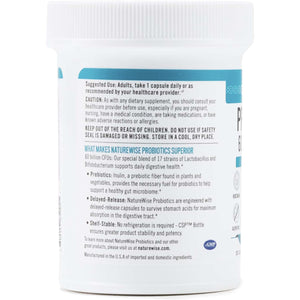 Naturewise Probiotics 60 Billion CFU - 17 Strains + Organic Prebiotics - Immune, Digestive & Gut Health Support for Women & Men - Vegetarian, Gluten-Free, Non-Gmo - 30 Capsules[1-Month Supply]