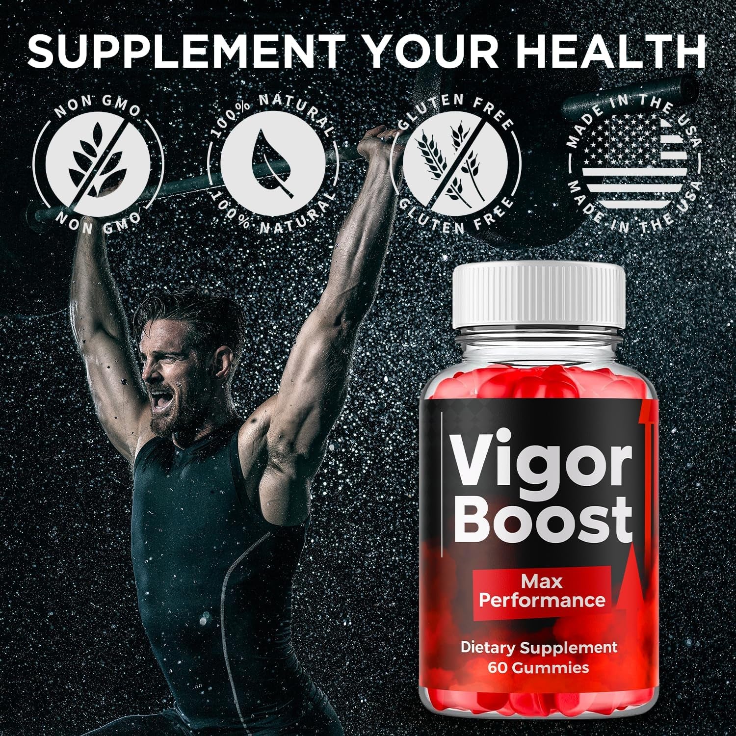 (5 Pack) Vigor Boost Gummies for Men, Vigorboost Male Support Gummys with Natural Ingredients, Advanced Vigor Boost Maximum Strength Premium Vitamin Gummy for Men'S Health and Wellness (300 Gummies)