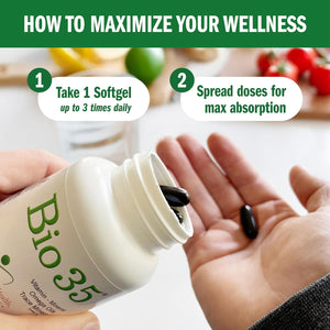 Bio35 / 300 Sg Original, Gluten Free, Daily Multivitamin for Men & Women Wellness – Bio35 High Potency Softgel with Trace Minerals, Multi Vitamins for Immune Support, Digestion, & Energy,