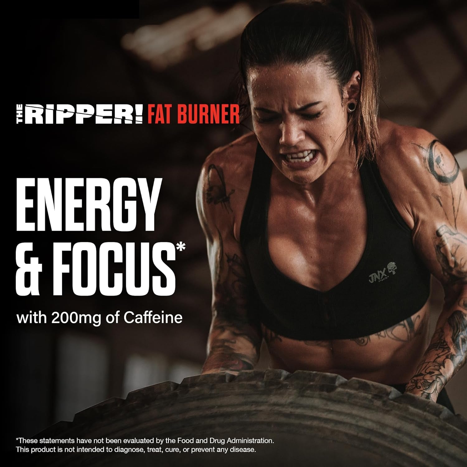 JNX SPORTS the Ripper! Fat Burner Pre Workout for Men & Women – Thermogenic Fat Burning Powder & Appetite Suppressant, Boost Energy & Endurance – Fruit Punch, 30 Servings