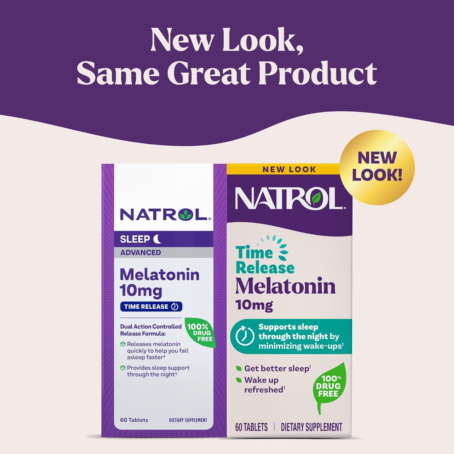 Natrol Melatonin 10Mg Time Release Tablets, Sleep Dietary Supplement for Restful Sleep, 60 Melatonin Time Release Tablets, 60 Servings