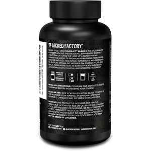 Jacked Factory Burn XT Black Thermogenic Fat Burner - Weight Loss Supplement, Appetite Suppressant, Nootropic Energy Booster | Teacrine, Acetyl L-Carnitine, Green Tea Extract - 90 Veg Diet Pills