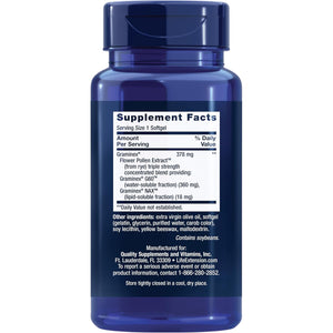 Life Extension Triple Strength Prostapollen™, Prostate Health, Prostate Function, Flower Pollen Extract, Gluten Free, 30 Softgels