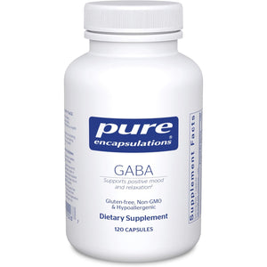 Pure Encapsulations GABA - Supplement to Support Relaxation & Moderation of Occasional Stress - with Premium GABA Amino Acids - 120 Capsules
