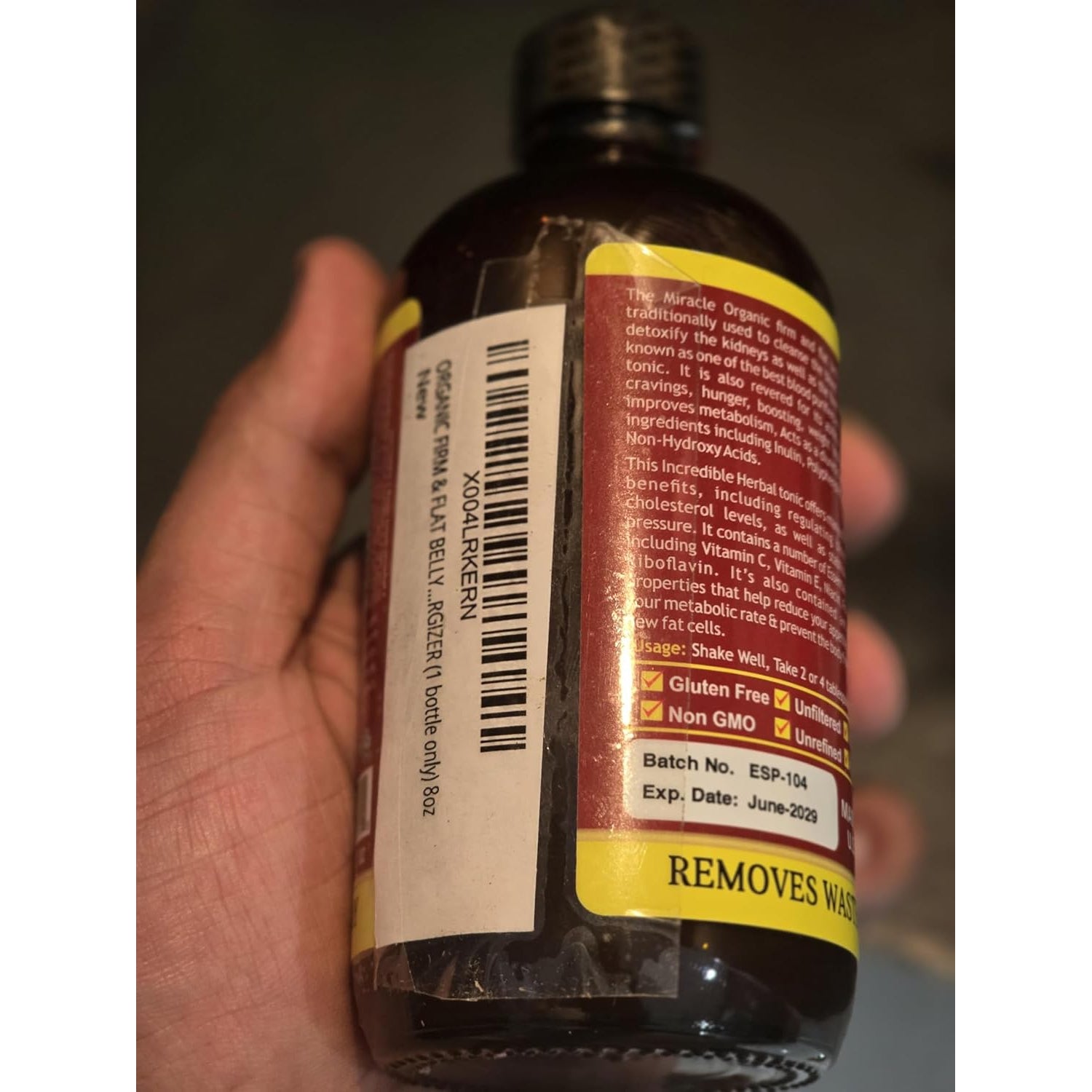 Essential Palace Organic Firm & Flat Detox Energizer 16Oz
