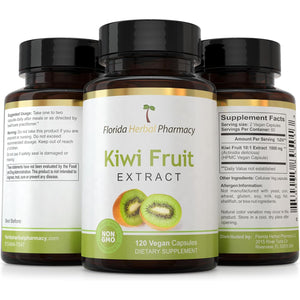 Florida Herbal Pharmacy, Kiwi Fruit Extract Supplement Capsules 10:1 (120 Capsules) Two Months Supply