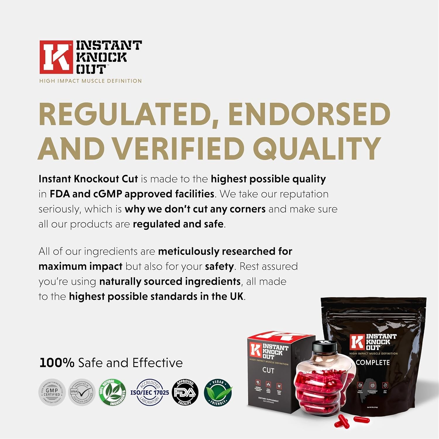 Instant Knockout - Fat Burner Weight Loss Shredding Formula - All Natural Ingredients