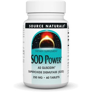 Source Naturals SOD Power as Glisodin Superoxide Dismutase Nutricosmetic Supplement 250Mg - 60 Tablets