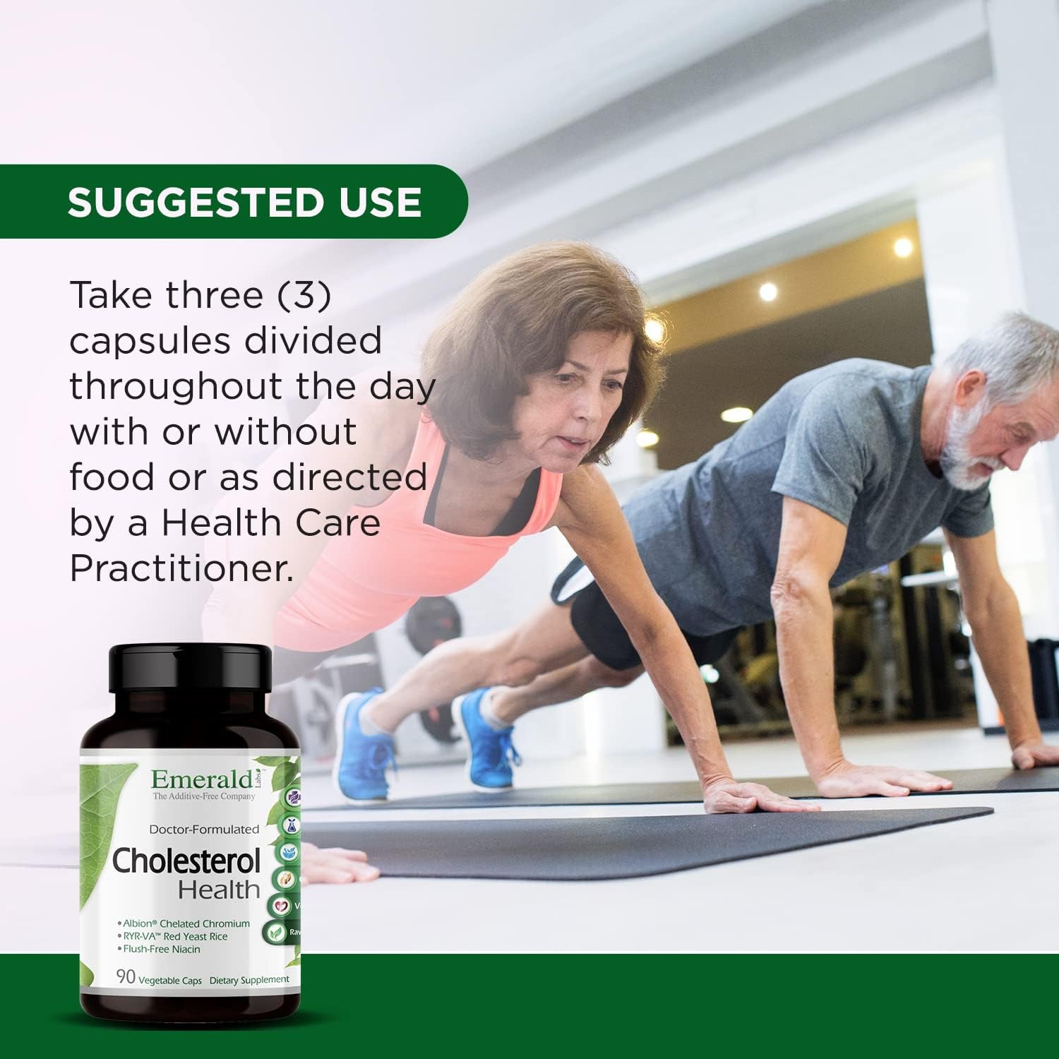 Emerald Labs Cholesterol Health - Featuring Coq10, Flush-Free Niacin, RYR-VA, and Garlic for Heart and Circulatory Support - 90 Vegetable Capsules