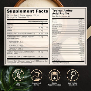 Pure Therapro Rx Triactive Collagen Plus, Collagen Powder for Hair, Skin, Nails, Bones & Joints, Hydrolyzed Collagen Powder W/Patented Peptides, Multi Collagen Protein Powder (Unflavored)