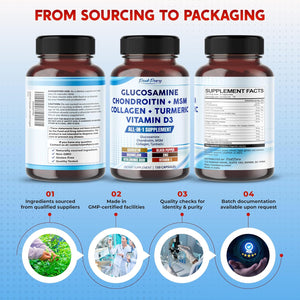 Glucosamine Chondroitin MSM Collagen Turmeric - Joint Health Support