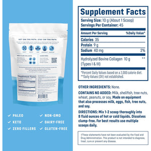 Nativepath Collagen Peptides Protein - Hydrolyzed Type 1 & 3 Collagen Powder for Skin, Hair, Nails - 15.9 Oz (45 Servings)