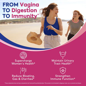 Probiotics for Women, 120 Billion CFU 34 Strains, Prebiotics, Digestive Enzymes, Cranberry, 4-In-1 Feminine Probiotic, Digestive, Vaginal, Immune Support, 30Ct