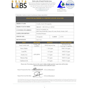 MAAC10 Ursolic Acid 300Mg - Sourced from Rosemary Extract, AMPK & Sirtuin Activator - Third-Party Lab Tested