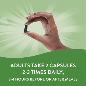 Nature'S Way Activated Charcoal, Binds Unwanted Materials and Gas*, 560Mg per Serving, 360 Capsules