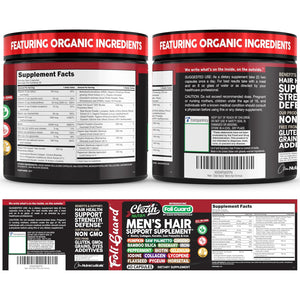 Hair Growth Supplement for Men | Biotin Hair Vitamins Collagen Pumpkin Seed Saw Palmetto Iron Ginseng Bamboo Silica Rosemary Peppermint Keratin Selenium Iodine Flaxseed Horsetail Vitamin a C D3 E B12