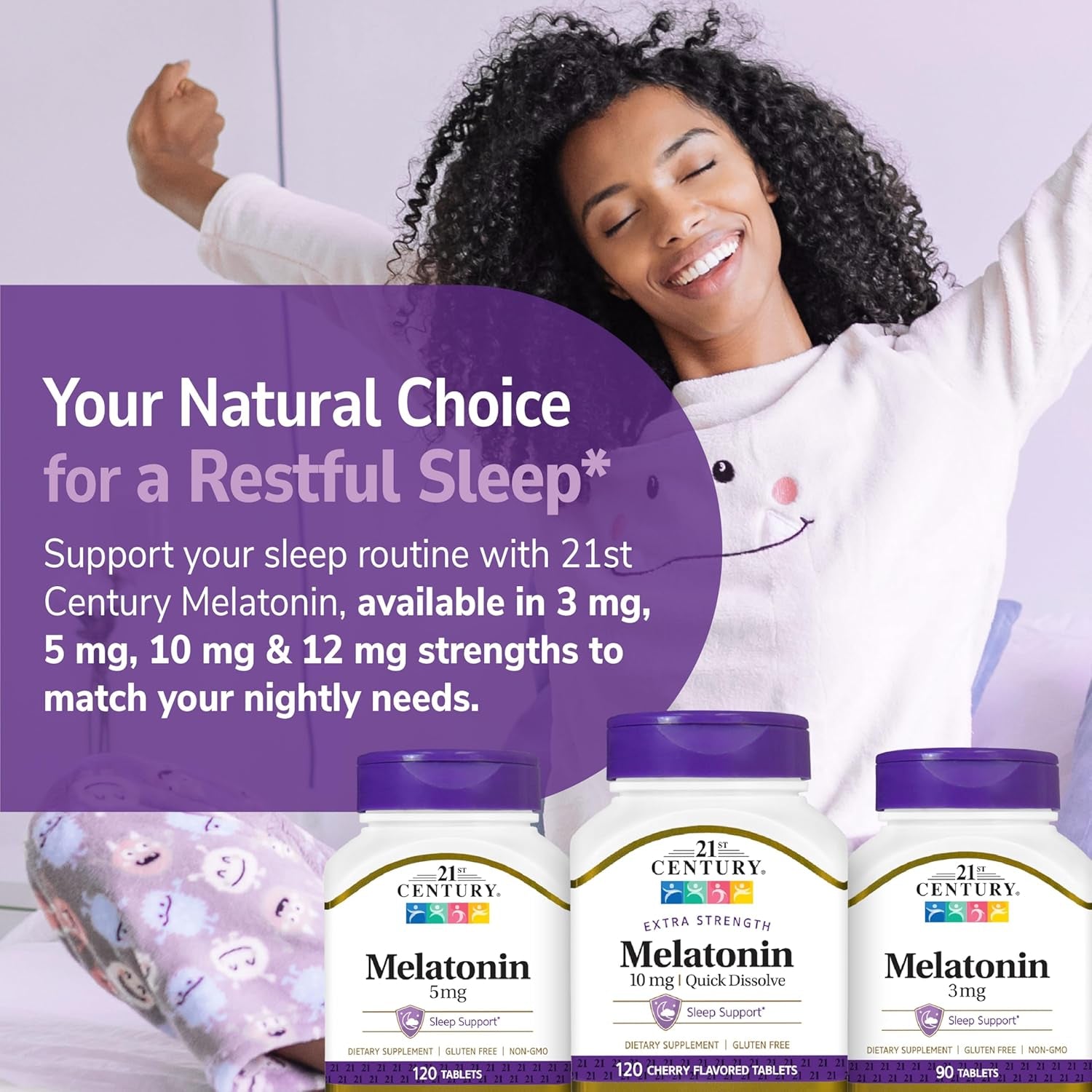 SMART MONKEY TECHNOLOGIES 21St Century Melatonin 10Mg Time Release, 120 Tablets | Non-Habit Forming Sleep Aid for Adults | Jet Lag & Shift Work | Promotes Restful Sleep | Gluten-Free & Non-Gmo