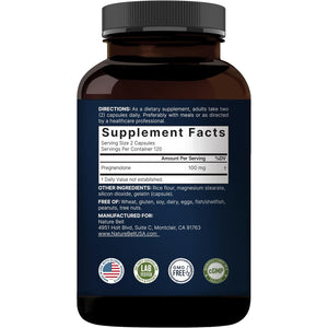 Naturebell Pregnenolone 100Mg, 240 Capsules | 99% Purity, Micronized Grade for Higher Absorption, Plant Based – Natural Precursor, Brain, & Immune Health Supplement – Non-Gmo, Soy Free