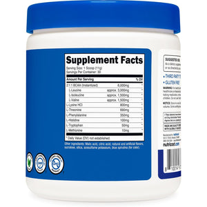 Nutricost EAA Powder 30 Servings (Blue Raspberry) - Essential Amino Acids - Non-Gmo, Gluten Free, Vegetarian Friendly