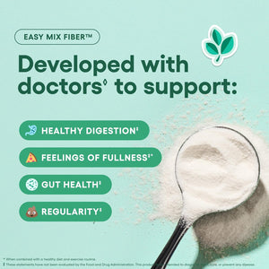 Physician'S CHOICE Easy Mix Fiber for GLP-1 Support - No Grit & Sugar Free - Daily Prebiotic Soluble Fiber Powder Supplement - Digestive Health & Regularity - for Women and Men - Unflavored - 7.1Oz