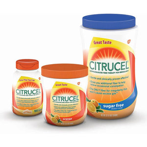 CITRUCEL Fiber Powder for Occasional Constipation Relief, Methylcellulose Fiber Powder, Orange Flavor - 30 Ounces