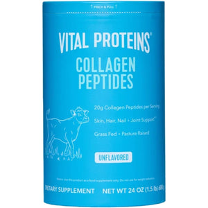 Vital Proteins Natural Whole Nutrition Collagen Peptides - Pasture Raised, Grass Fed, Paleo Friendly, Gluten Free, Single Ingredient - 24 Ounce