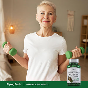 Piping Rock Green Lipped Mussel | 120 Capsules | Supplement for Humans | Freeze Dried from New Zealand | Non-Gmo, Gluten Free