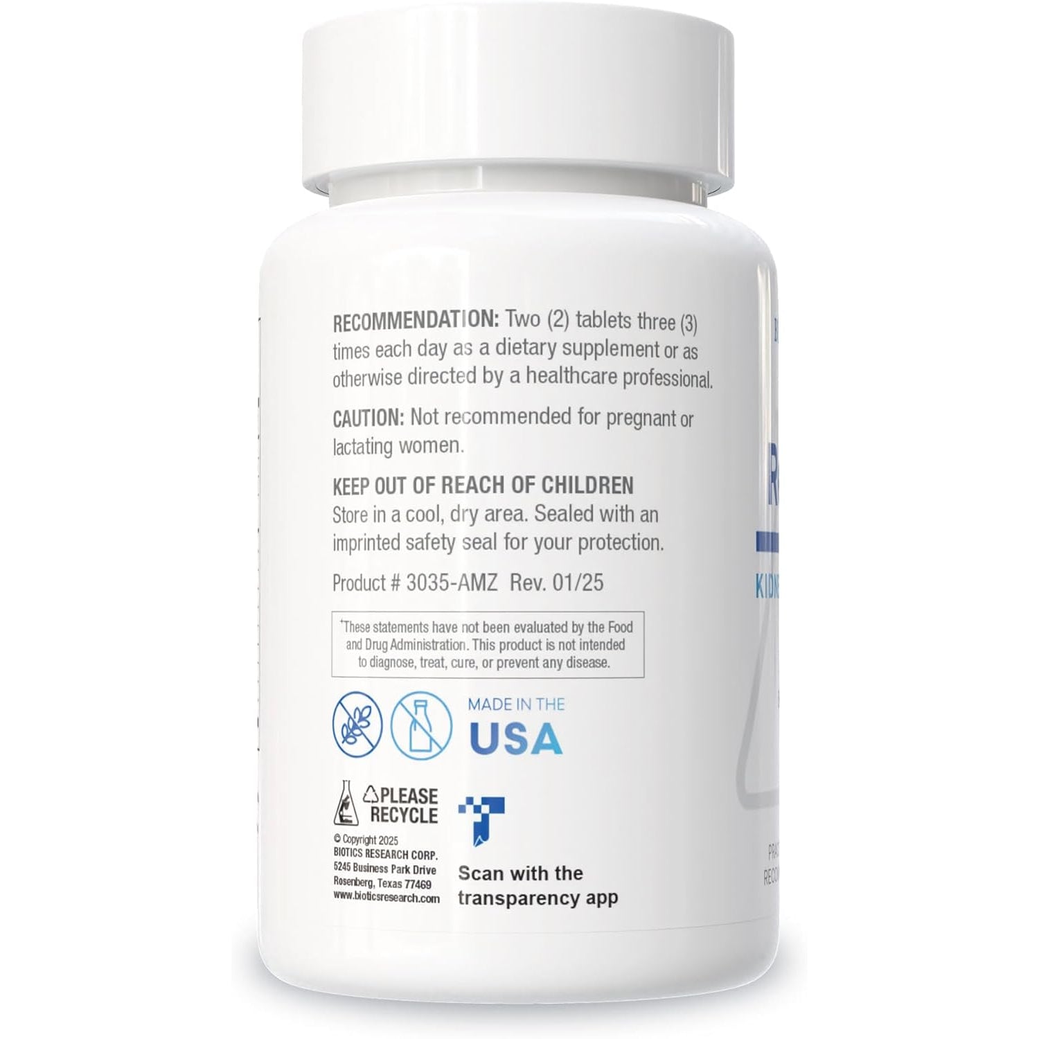 Biotics Research Renal plus – Botanical, Glandular and Nutritional Support for Optimal Renal Function. Kidney Health & Supports Urological Function –Ulva Ursi, Buchu Leaf, Echinacea, Cranberry–180Tabs
