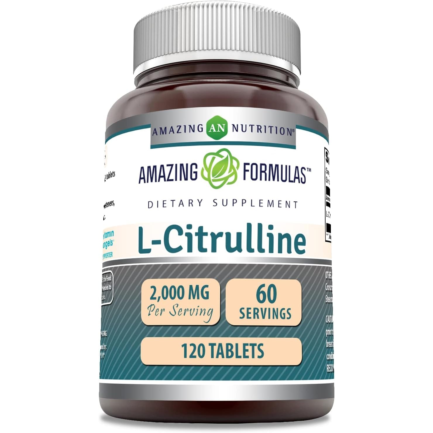 Amazing Formulas L Citrulline 2000Mg per Serving 120 Tablets Supplement | Amino Acid Supplement for Men & Women | Non-Gmo | Gluten Free | Made in USA