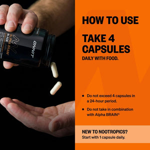 ONNIT Alpha Brain Black Label Capsules, IGEN Non-Gmo Tested Citicoline Brain Supplement for Concentration and Memory, Lion’S Mane, Lutemax Lutein, L Theanine and Mucuna Pruriens, 80 Count