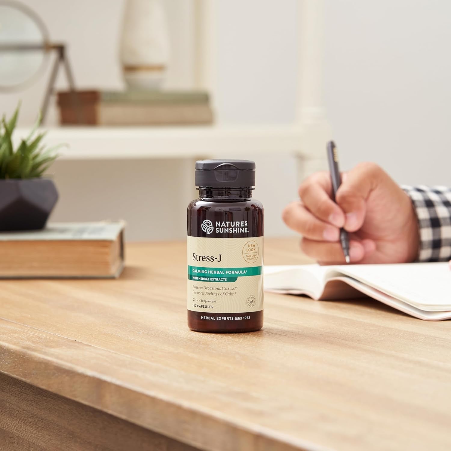 Nature'S Sunshine Stress-J, 100 Capsules | This Natural Stress Relief Formula Promotes Feelings of Calm and Helps with Occasional Stress