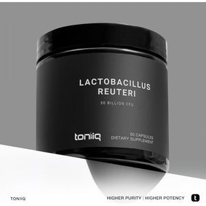 Toniiq 50 Billion CFU Lactobacillus Reuteri Probiotic 50Mg per Serving - L Reuteri Probiotics - Highest CFU Count Lactobacillus Reuteri Probiotic - 60 Vegetarian Capsules - 60 Servings