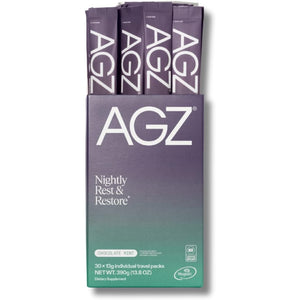 AG1 AGZ Sleep Drink – 30-Count Calming Sleep Aid Powder, Melatonin-Free Nighttime Blend with Magnesium, Ashwagandha, Saffron & Valerian – Herbal & Adaptogen Drink Mix (Chocolate Mint)