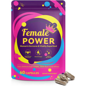 Hormone Balance for Women, Female-Optimized Beef Organ Superfood Supplement for Women, PMS Support Supplement, Grass Fed Beef Liver Capsules, Balance Hormones, Energy, Menstrual, Pmdd,Skin Care