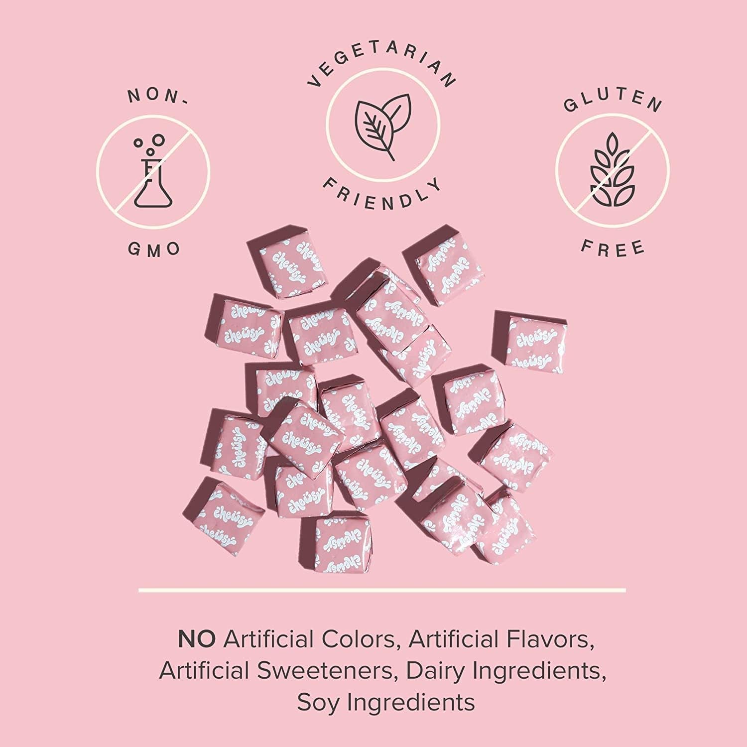 Chewsy - Beautiful Hair - Support for Stronger, Healthy Hair - with Biotin, Horsetail Extract, Goji Berry & Vitamins - Sweet Raspberry, 30-Day Supply