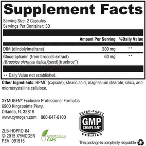 XYMOGEN Hormone Protect - Estrogen Metabolism Support - DIM & Broccoli, Kale, and Kolrabi Extract - Vegetarian, Non-Gmo & Gluten Free - 60 Capsules