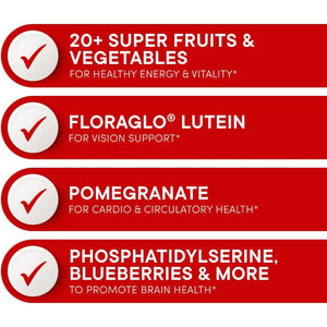 Purity Products Super Reds Powder Phytonutrient Superfood Drink Mix W/Floraglo Lutein - Phytonutrient Blend Containing Polyphenols, Antioxidants & More - 330 Grams - 30 Day Supply