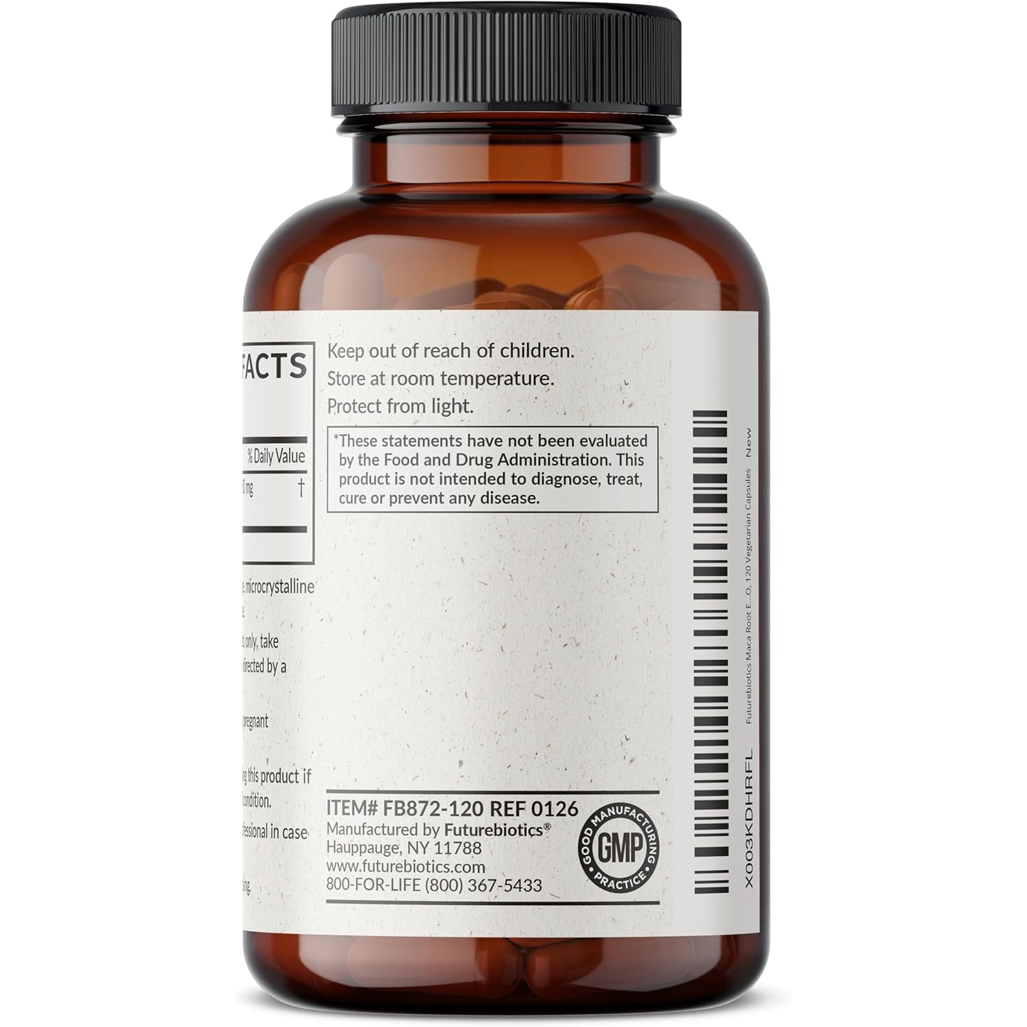 Futurebiotics Maca Root Extra Strength Supports Energy, Stamina & Reproductive Health, Non-Gmo, 120 Vegetarian Capsules
