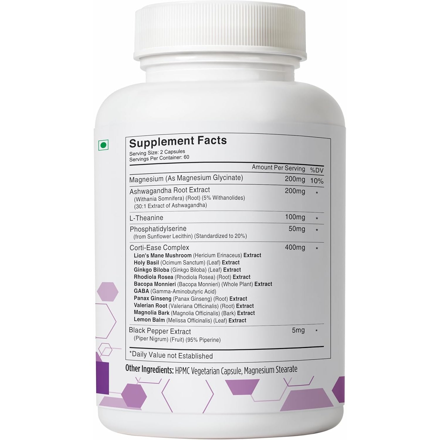 STAY ALIVE Cortisol Manager Supplement 15-In-1 Complex W/L-Theanine, Ashwagandha, Magnesium Glycinate, Phosphatidylserine and More, 120 Veg Capsules, Non-Gmo & Gluten-Free Formula for Women and Men