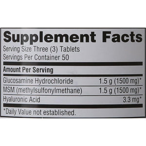 Schiff Glucosamine 1500Mg plus MSM 1500Mg and Hyaluronic Acid, 150 Tablets - Joint Supplement