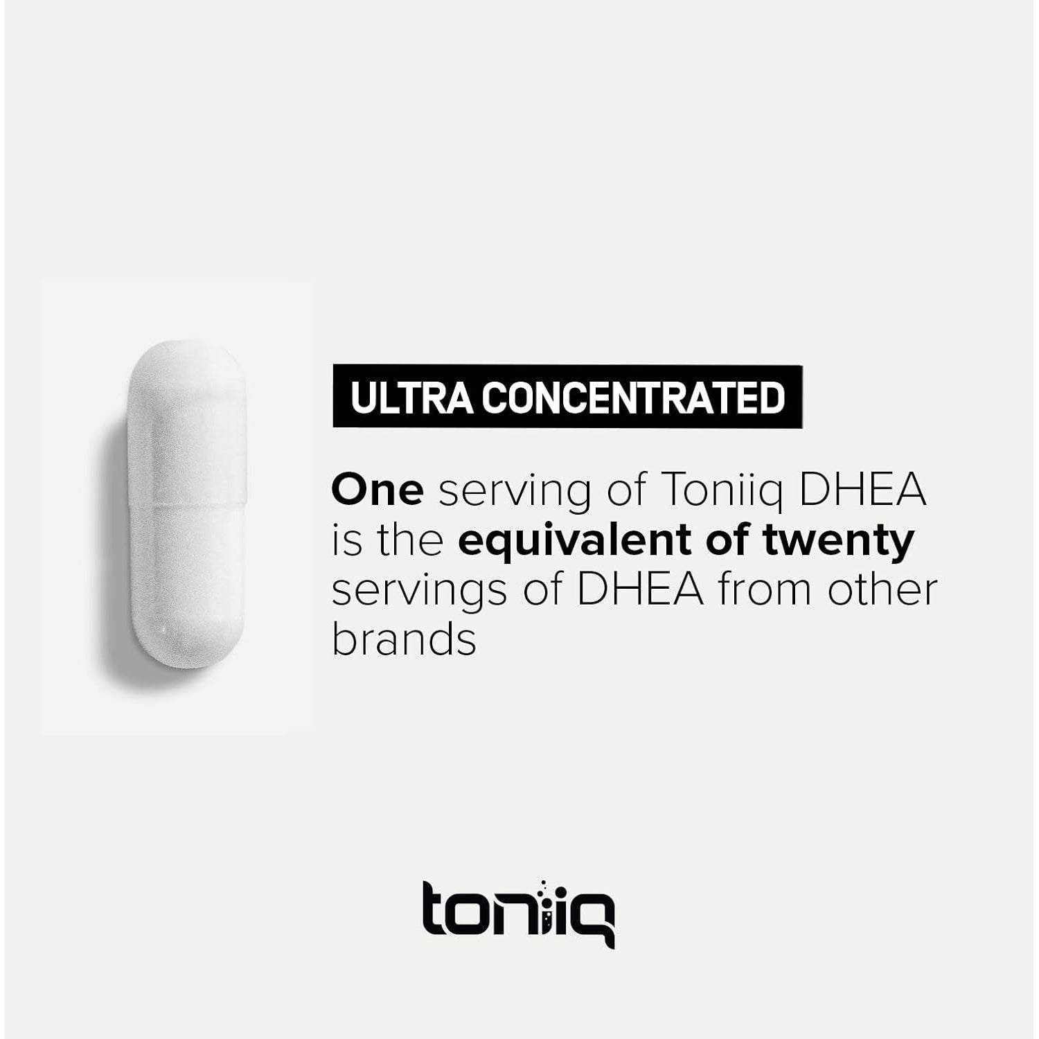 Toniiq Ultra High Strength DHEA 100Mg Supplement for Men - 99%+ Highly Purified and Bioavailable Micronized DHEA Supplement for Women and Men - DHEA 100 Mg - 180 Capsules