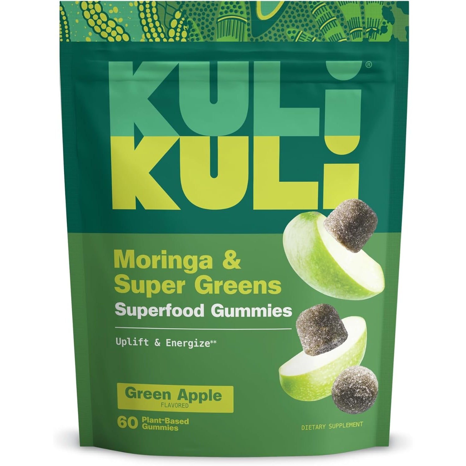 Kuli Kuli Super Energy Gummies - Energy Supplements with Moringa, Caffeine-Free Natural Energy Booster - 60 Non-Gmo, Gluten-Free Moringa Gummies