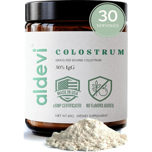 Bovine Colostrum Powder, Grass-Fed & Pasture-Raised, Made in USA, Cgmp, High Igg, Unflavored, Mixes Easily, Gut & Immune Support, 30 Servings