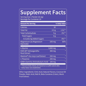 Nello Supersleep, Nighttime Sleep Support Drink Mix, Ashwagandha, Maizinol, L-Glycine, Magnesium Glycinate, Peach Dream (Pack of 20)